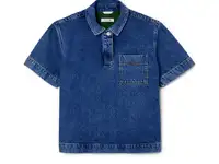 Женская рубашка-поло lacoste loose fit из огранического хлопка, фотография 5