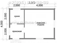 Проект Д-4 4х6 м дом из профилированного бруса, фотография 4