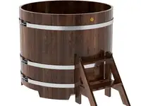Купель для бани из лиственницы круглая d = 1,17 м (мореная,