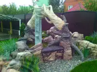 Фонтаны, скалы , деревья , беседки , водопады, МАФ из Арт-бетона, фотография 4