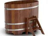 Купель для бани bentwood овальная 0,80х1,42х1,0м из лиственницы мореной