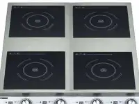 Плита индукционная Hurakan HKN-ICF35DX4. Профессиональная 4 конфорочная индукционная плита для общепита, ресторана, кафе