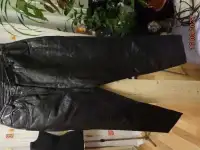 кожаные женские брюки