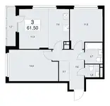 Продам 2 комнатную квартиру