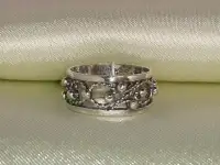 Кольцо ажурное, серебро