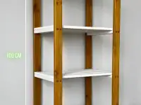Стеллаж из дерева 4 полки , белый, фотография 4