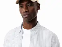 Мужская льняная рубашка lacoste в полоску, фотография 3