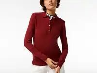 Женское поло lacoste slim fit из эластичного хлопка