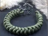 Женский браслет из паракорда с кельтской серебряной застежкой Иггдрасиль