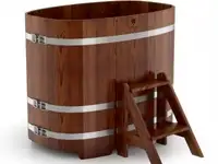 Купель для бани bentwood овальная 0,76х1,16х1,2 м из лиственницы мореной