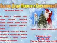 Вызов Деда мороза и Снегурочки. С Новым Годом
