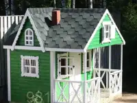 Большие двухэтажные игровые домики из дерева для детей