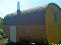 Квадро баня-бочка Лада 4 метра двухсекционная, фотография 4