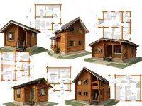 Проекты деревянных домов, бань и других строений