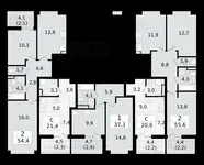 1-но комнатная квартира, 37,10 м², 5 эт., ЖК А101 Всеволожск, фотография 2