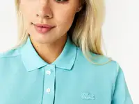 Женское поло lacoste slim fit из эластичного хлопка, фотография 4