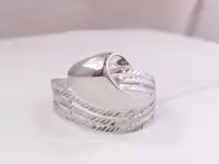 Серебряное кольцо, алмазная обработка