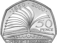 Монета Великобритании юбилейная 2000г. Библиотека.