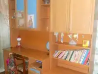 Продам компьютерный стол и шкаф для книг.