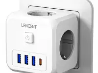 Розетка переходник LENCENT 7 в 1