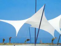 Тентовые навесы в виде теневых парусов., фотография 6