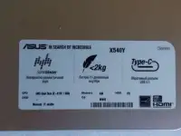 ноутбук ASUS модель X540YA- XO751T, бу, в отличном состоянии, фотография 2