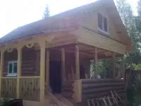 Сруб дома 6х6  + вынос