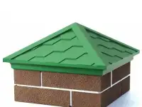 Колпак ППК на столб заборный 1,5х1,5 кирпича 