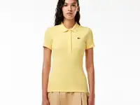 Женское поло lacoste slim fit из органического хлопка