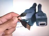 Кабель miniUSB - USB черный 0,63 м., фотография 2