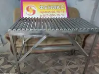 Рольганг с нержавеющими роликами на втулках, пищевой