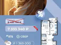 Недвижимость в Краснодаре, Краснодар, 65,00 м², Краснодар, фотография 3