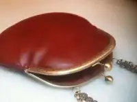 Маленькая сумочка кожаная авторская каштановая, фотография 4