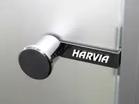 Дверь для сауны harvia 9х21 (стеклянная, сатин, коробка осина), d92105h, фотография 2