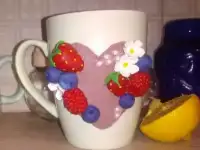 Кружки с декором из полимерной глины, фотография 4
