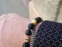 Браслет из натурального камня и дерева