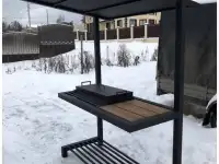 Мангальная зона лофт с крышей и без
