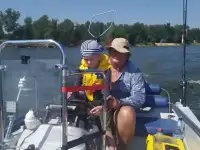 Пластиковая лодка Кайман36S-Люкс, мотор Ниссан-Марин18лс-4т, электрозапуск, генератор, трим, эхолот+допы, фотография 4
