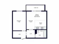 Квартира, 43,14 м², 6 эт., Тракторозаводский, Конструктора духова ул, 14, фотография 2