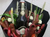вкусный букет, сьедобный букет, букет из раков, фотография 2