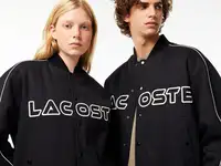Куртка-бомбер из хлопкового твила lacoste unisex с вышивкой, фотография 3