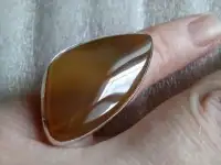 Оригинальное кольцо сердолик, серебро 925.