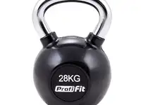 Гиря обрезиненная с хромированной ручкой profi-fit 28 кг