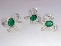 Серебряный набор-бант 