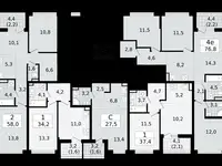 3-х комнатная квартира, 58,00 м², 6 эт., ЖК А101 Всеволожск, фотография 2