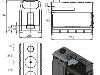 Отопительная печь Комфорт 300 с дверкой ДТ-3С, фотография 2