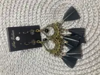Серьги перья