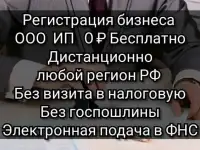 Регистрация ООО ИП Абсолютно бесплатно