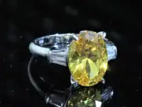 Кольцо серебряное с цитрином (гт), фотография 3
