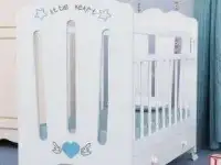 «Правильные кроватки» Кровати для новорожденных Кроватка детская Little Heart маятник с ящиком и планкой опускания (бел